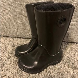 Crocs Girl Rain Boots Black Size 8/9